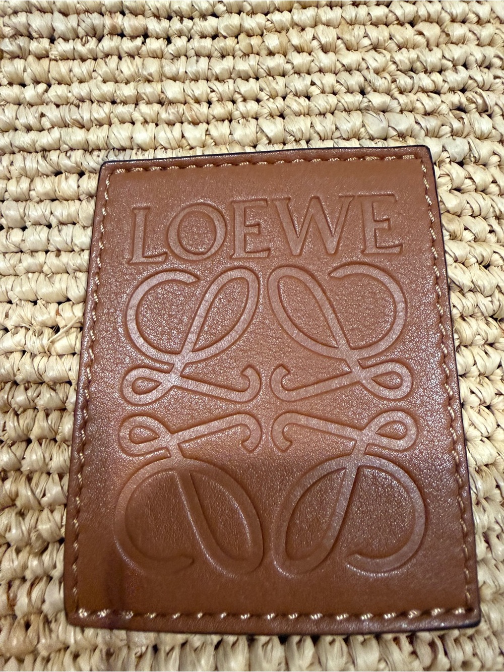 LOEWE mini slit tote bag raffia. - Picture 5 of 9